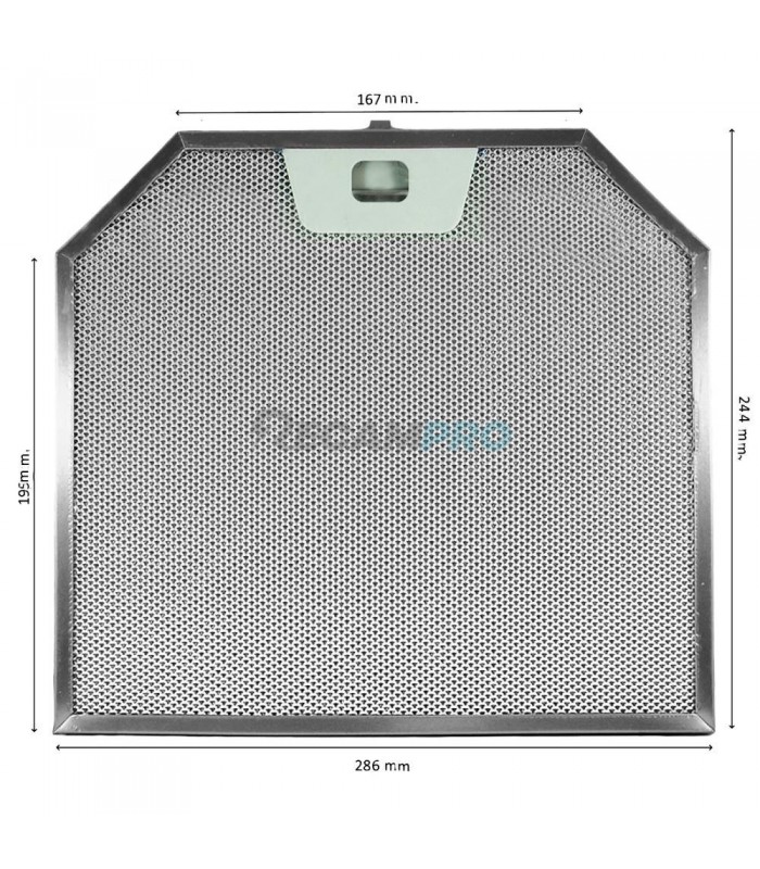 FILTRO METALICO CAMPANA EXTRACTORA TEKA, 36,9 X 26,9 cm. 81460065 - RECAMPRO