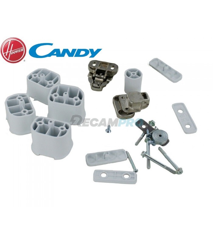 KIT BISAGRA PUERTA LAVADORA INTEGRADA CANDY, HOOVER, TEKA, HAIER. 43013964  - RECAMPRO