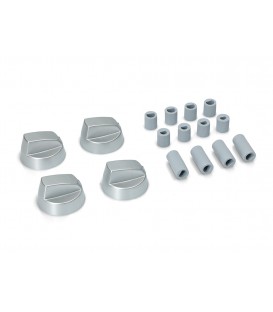 KIT MANDO UNIVERSAL PARA ENCIMERA/HORNO/COCINA COLOR INOX, KIT 4 UNIDADES 16UN191