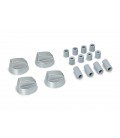 KIT MANDO UNIVERSAL PARA ENCIMERA/HORNO/COCINA COLOR INOX, KIT 4 UNIDADES 16UN191