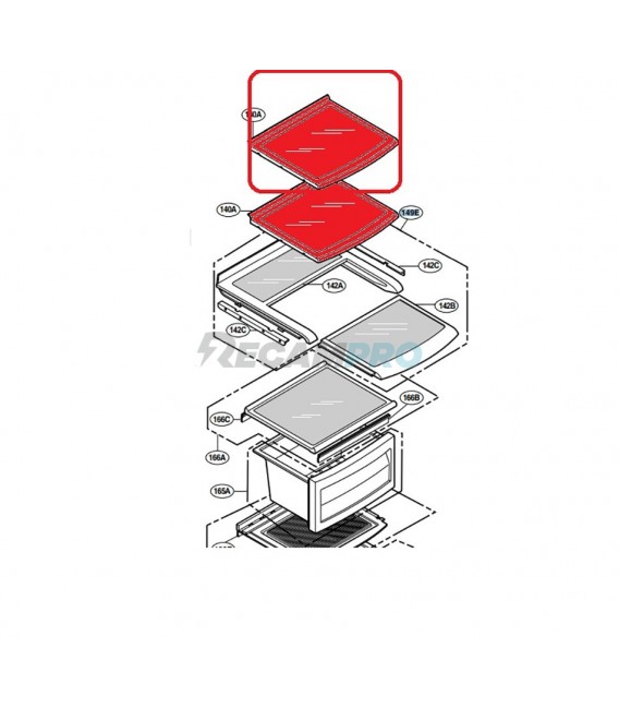 ESTANTE DE CRISTAL FRIGORÍFICO LG 5027JA1075D
